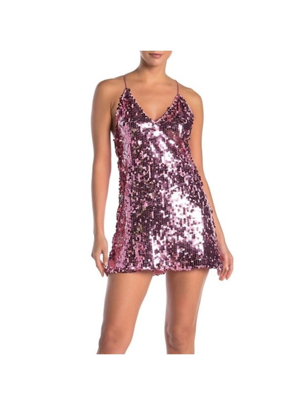 See the Shades T-Back Sequined Mini Dress